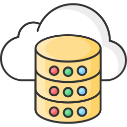 Cloud database icon