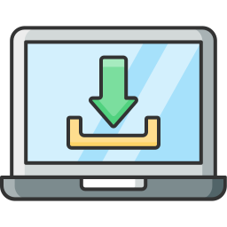 Downloading data icon