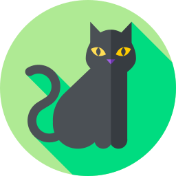 schwarze katze icon