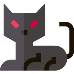 schwarze katze icon