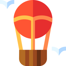 Hot air balloon icon