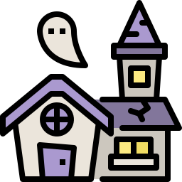 Haunted house icon