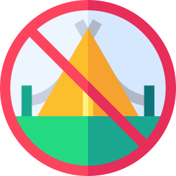 No camping icon