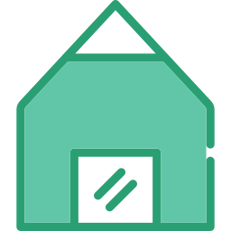 Green house icon