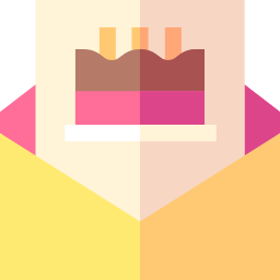 Birthday invitation icon