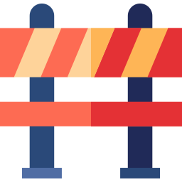 Road barrier icon