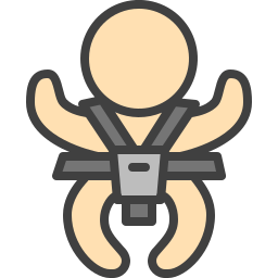 Baby car seat icon