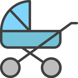 Baby stroller icon