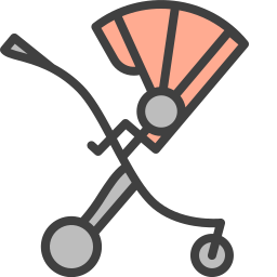 Baby stroller icon