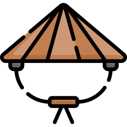 aziatische hoed icoon