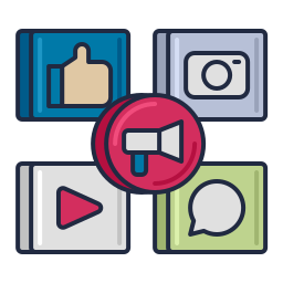 Social media marketing icon