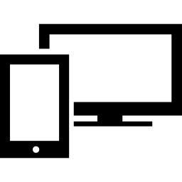 Widescreen monitor and tablet screen icon