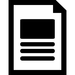 symbole d'interface de document avec une image et des lignes de texte Icône