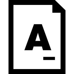 Document of text or font icon