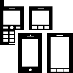 różnorodność telefonów komórkowych ikona