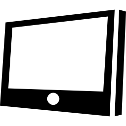 Tablet screen in perspective icon