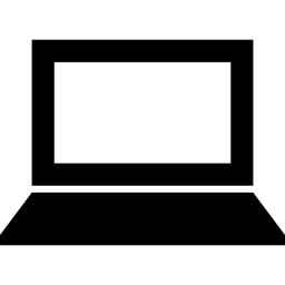 Laptop frontal opened view icon