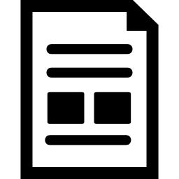 symbole d'interface de document avec images et texte Icône