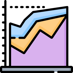 grafico a linee icona