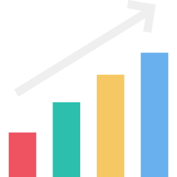 graphique à barres croissant Icône
