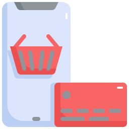 Shopping online icon