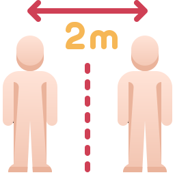 distanciation sociale Icône