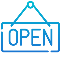 Open sign icon