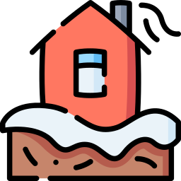 Wooden house icon