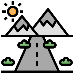 Mountain road icon