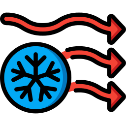 flux d'air Icône