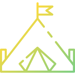 Camping tent icon