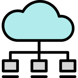 servizio cloud icona