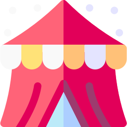 Circus tent icon