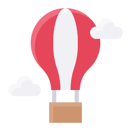 Hot air balloon icon