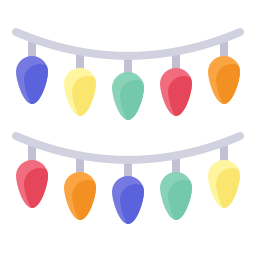 Christmas lights icon