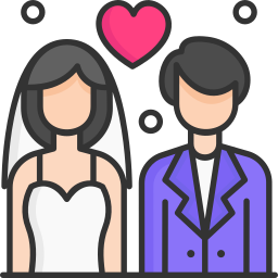 結婚式のカップル icon