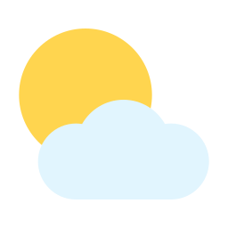 Clouds and sun icon