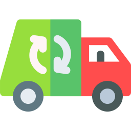 Recycling truck icon