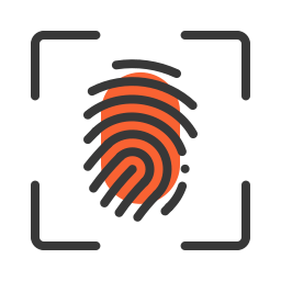 Fingerprint scan icon