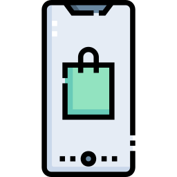 Mobile shopping icon