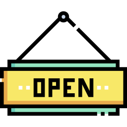 Open sign icon