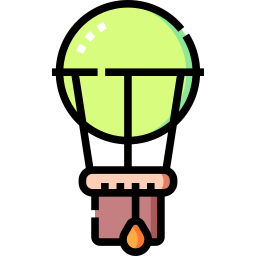 Hot air balloon icon