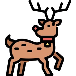 Christmas reindeer icon