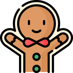 Gingerbread man icon