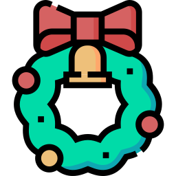 Christmas wreath icon