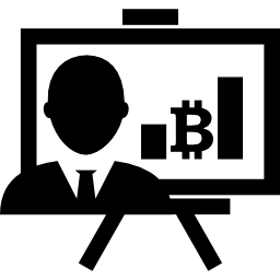 présentation bitcoin avec graphique de barres Icône