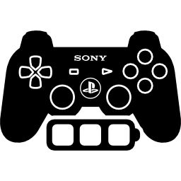 controller di giochi con batteria carica icona