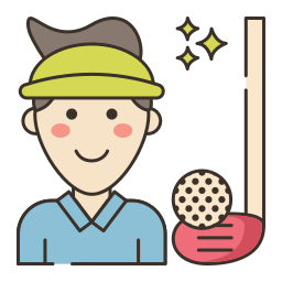 Golf player icon