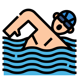 la natation Icône