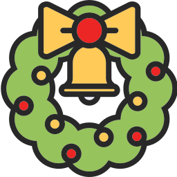 Christmas wreath icon